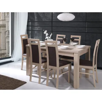 Jídelní stůl Jídelní stůl rozkládací S6 v dubu, 80 x 120 / 160 cm