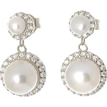 Náušnice Stříbrné náušnice s perlou AGUP2946P