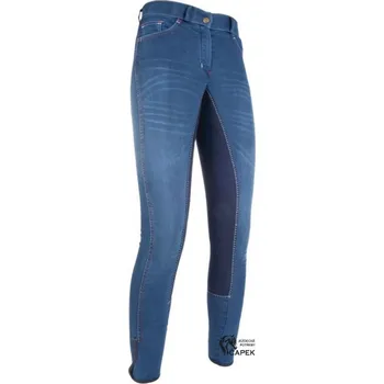 Jezdecké kalhoty Rajtky HKM -SUMMER DENIM- - Modrá - 44