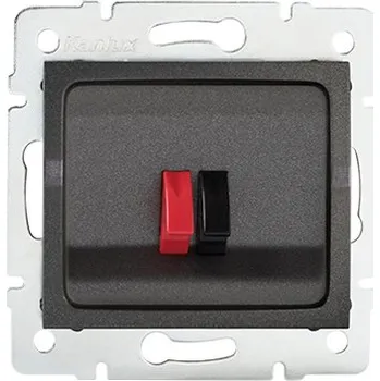 Elektrická zásuvka KANLUX LOGI Reproduktorová zásuvka samostatná - grafit