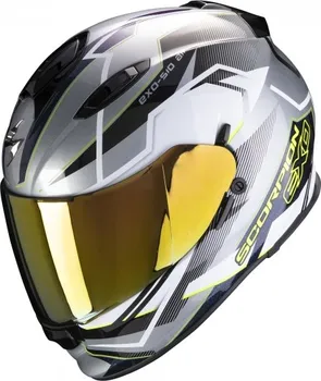 Helma na motorku Scorpion Exo 510 Air Balt stříbrná/bílá/neonově žlutá S