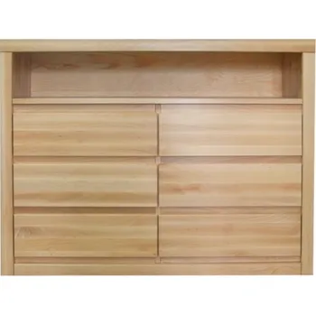 Komoda Buková masivní komoda BORA N41 šuplíková Barevné provedení: Šedá.