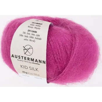 Příze Austermann Kid Silk 30 Růžová (Kid Silk 30 PINK LIPSTICK)
