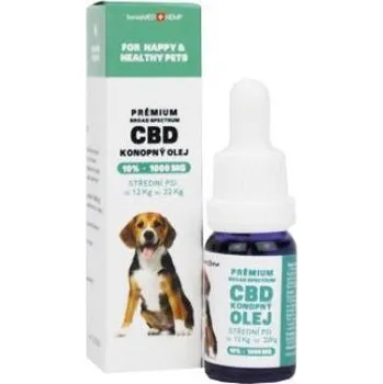 Kartáč pro zvířata CBD olej pro střední psy 10%, 10ml