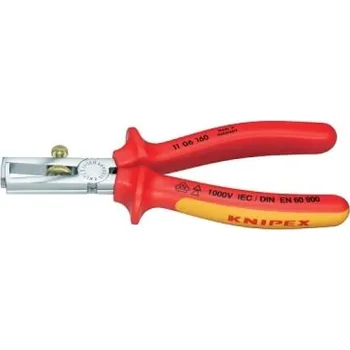 Ruční nářadí Knipex 11 06 160 - Kleště odizolovací 160mm, chromované, izolované 1000V VDE, BI-plastové rukojeti
