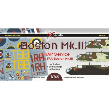 Plastikový model 1/48 Boston Mk.III in RAF service (7x camo)