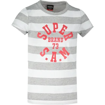 Dívčí tričko Dívčí triko s krátkým rukávem SAM 73 SIOBHAN GT 561 SVĚTLE ŠEDÁ 152