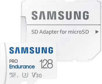 Paměťová karta Samsung PRO Endurance microSDXC 128 GB UHS-I U3 V30 + SD adaptér