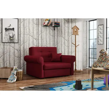 Obývací stěna FALCO Rozkládací křeslo Vivian Silver I Kronos bordó