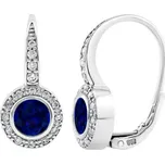 JVD Stříbrné náušnice s modrým zirkonem SVLE0613XH2M100