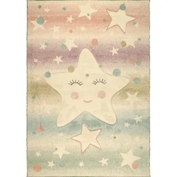 Koberec Vopi Kusový koberec Jasper Kids 40020-260 krémový (Varianta: 120 x 170 cm)