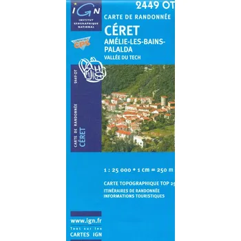 IGN mapa Ceret, Amelie-les-Bains 1:25 t.