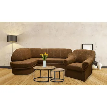 Obývací stěna FALCO Sedací souprava + křeslo Sandra L Rosita 132