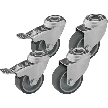 Pojezdové kolečko AKCE-sada koleček 2KS otočné, 2KS otočné s brzdou - A80.075 !na jeden šroub!