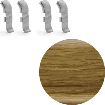 soklová lišta NOVÁK Spojka k soklové liště PVC dub Country 56x23, 4 ks NGTF50