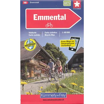 Kümmerly Frey/Hallwag vydavatelství cyklomapa Emmental 1:60 t. (č.10) voděodolná