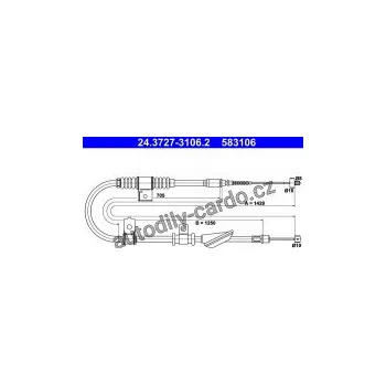 Auto-moto Lanko ruční brzdy ATE 24.3727-3106 (AT 583106)