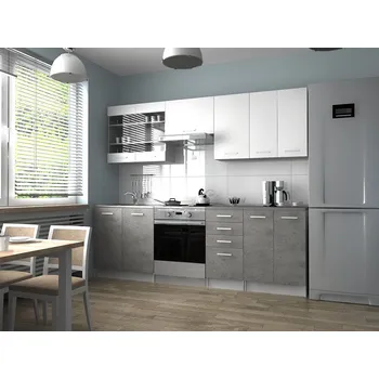 Kuchyňská linka FALCO Kuchyňská Linka Pamis 240/180 bílá/beton