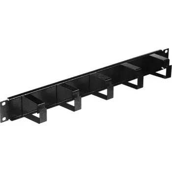 Rozvaděč Solarix vyvazovací panel 19" 1U ocelový Vyvazovací panel, 19", 1U, černý, ocelový, VP-01 VP-1-1-00-B 80191071