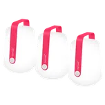 Venkovní LED lampy Fermob BALAD SET/3ks V.12 cm - Pink Praline