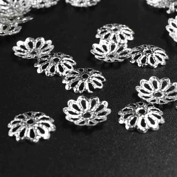 Dětské navlékací korálky Pro Háčkování Kaplík 9 mm stříbrný 20 ks