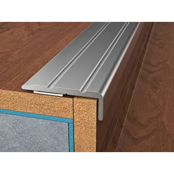 Podlahová lišta ASKO a.s. Profil schodový ukončovací, 25x9mm, hliník, Dub světlý, samolepící, 0,9m