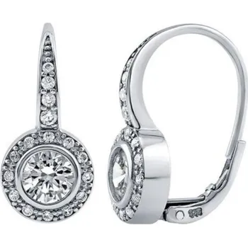 Módní doplněk JVD Dámské klasické stříbrné náušnice se zirkony SVLE0613XH2BI00