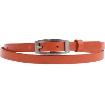 Opasek Dámský úzký kožený opasek Špongr 1536 oranžový Velikost = obvod pasu (cm): 100 cm