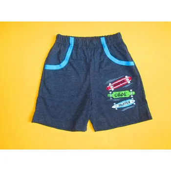 Chlapecké kraťasy Arex, ČR Bavlněné kraťasy s potiskem 1 Barva: antracitová+tyrkysová, Velikost: 110