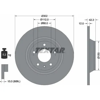 Brzdový kotouč Brzdový kotouč TEXTAR 92159503