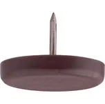 Walteco Plastový kluzák s trnem pr. 30mm, hnědý, 8 ks