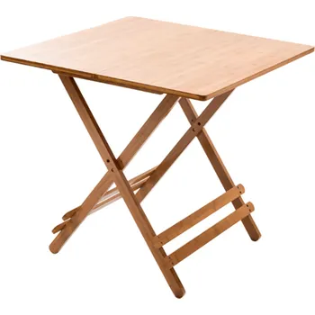 Psací stůl Skládací bambusový stůl Denice, 58 x 58 x 60 cm, přírodní