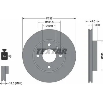 Brzdový kotouč Brzdový kotouč TEXTAR 92278703