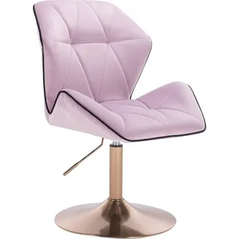 LuxuryForm DESIGN Kosmetická židle MILANO MAX VELUR na zlatém talíři - levandule