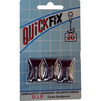 Věšák QuickFix Háček QFM 4/stříbro blistr, 3ks