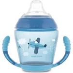 Canpol babies Nevylévací hrneček se silikonovým pítkem 230 ml modrý