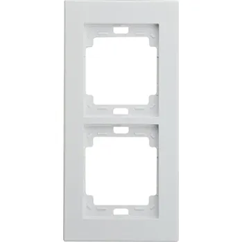 vypínač e2 elektro GmbH Rámeček 2-násobný vodorovný, bílá CUBE
