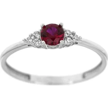 Prsten Zlatnictví U Kostela Dámský prsten s červeným kamínkem 3479Bč 60 3047-20384421
