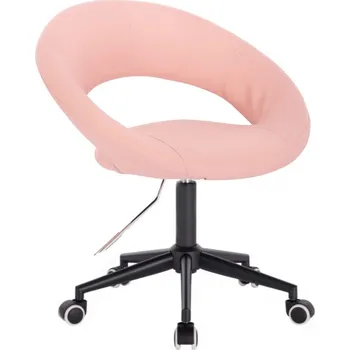 LuxuryForm DESIGN Kosmetická židle NAPOLI na černé podstavě s kolečky - růžová