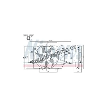 Chladič motoru Ventilátor chladiče klimatizace NISSENS 85342