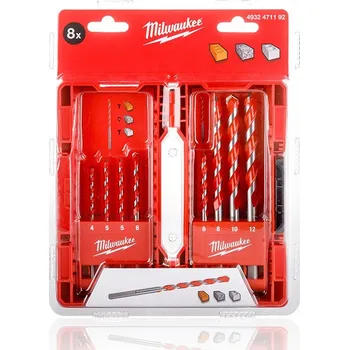 Příslušenství k vrtačce Milwaukee 4932471192 do betonu 8 ks