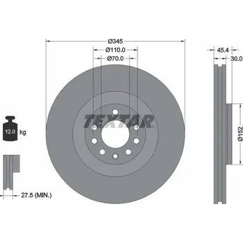 Brzdový kotouč Brzdový kotouč TEXTAR 92242403