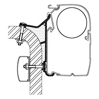 Markýza Adaptér Hymer B2 Klasse série 5, 600 cm
