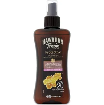Přípravek na opalování Hawaiian Tropic Protective Dry Spray Oil suchý olej na opalování s rozprašovačem SPF20 200 ml