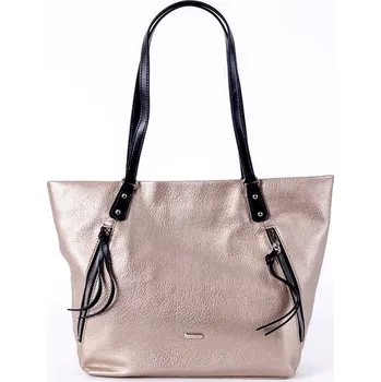 Kabelka David Jones Paris Velká zlatá kabelka na rameno David Jones 6727-4A na formát A4