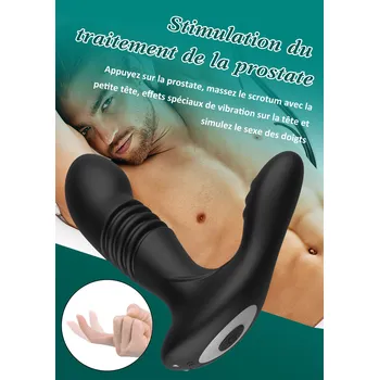 Vibrátor Paloqueth Prostate Stimulator Vibrators with Thrust Function Black