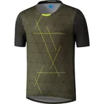 Cyklistický dres Shimano MYOKO S.S. JERSEY, olivová Velikost: XXL