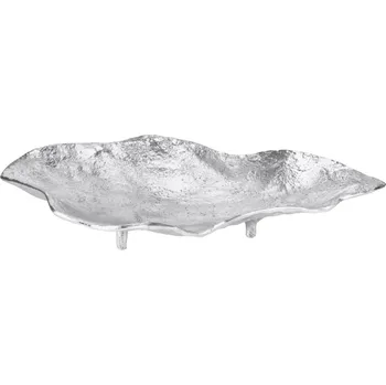 Podtácek Hliníkový tác na nožkách 36x21x7 cm (132876 041 A98021930 tác na nožkách stříbrný)