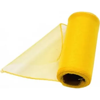 Party dekorace Organza 40cm/10y žlutá (40cm-9m-obšitá 40 cm/9m) [A]