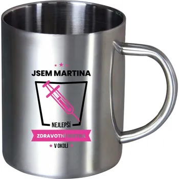 Nerezový hrnek Nejlepší v okolí - zdravotní sestra